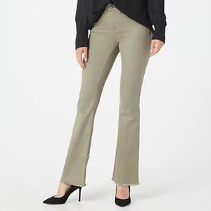 Laurie Felt Power Silky Color Denim Boot-Cut - Sage